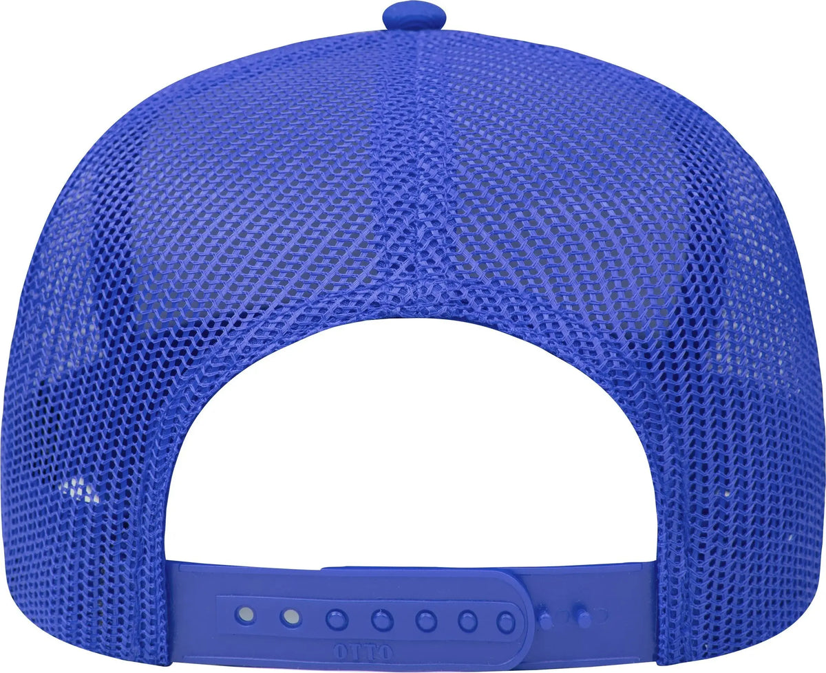 Otto 102-664 5 Panel Low Profile Mesh Back Trucker Cap - Royal - 6 1/2’’ - 7 5/8’’