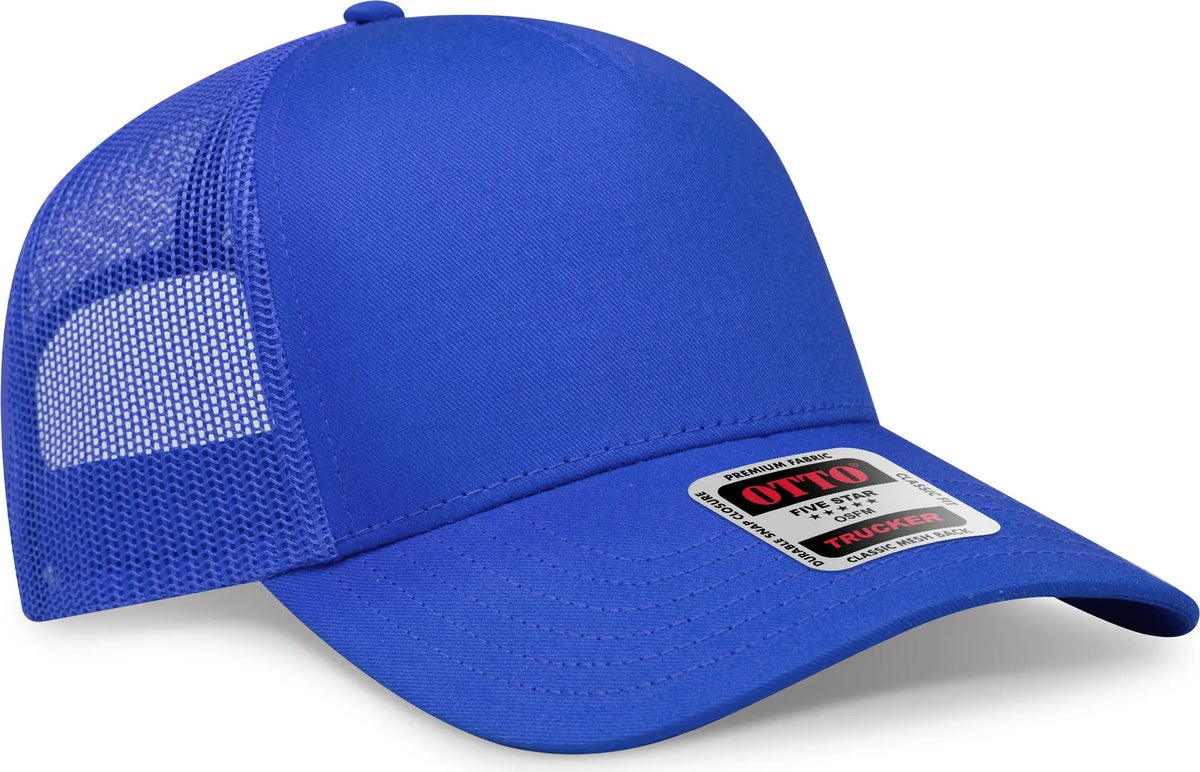Otto 102-664 5 Panel Low Profile Mesh Back Trucker Cap - Royal - 6 1/2’’ - 7 5/8’’