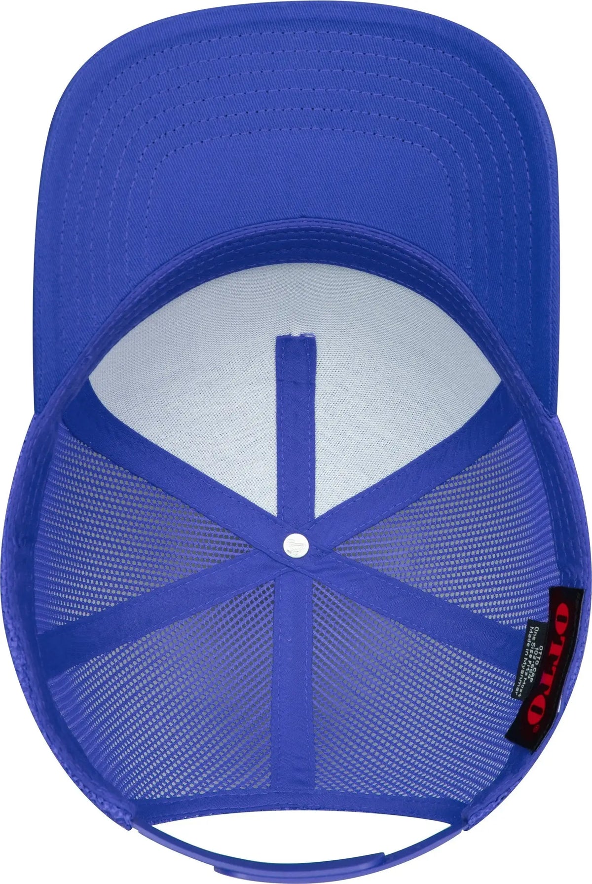 Otto 102-664 5 Panel Low Profile Mesh Back Trucker Cap - Royal - 6 1/2’’ - 7 5/8’’