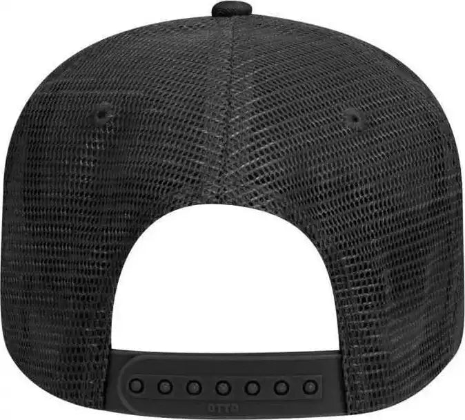 Otto 102-664 Cotton Twill 5 Panel Low Profile Pro Style Mesh Back Cap - Black - one Size Fits Most