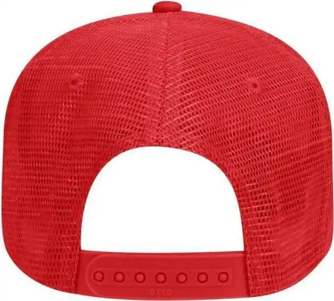 Otto 102-664 Cotton Twill 5 Panel Low Profile Pro Style Mesh Back Cap - Red - one Size Fits Most