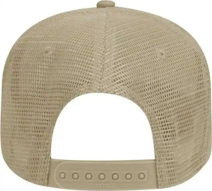 Otto 102-664 Cotton Twill 5 Panel Low Profile Pro Style Mesh Back Cap - Khaki - one Size Fits Most