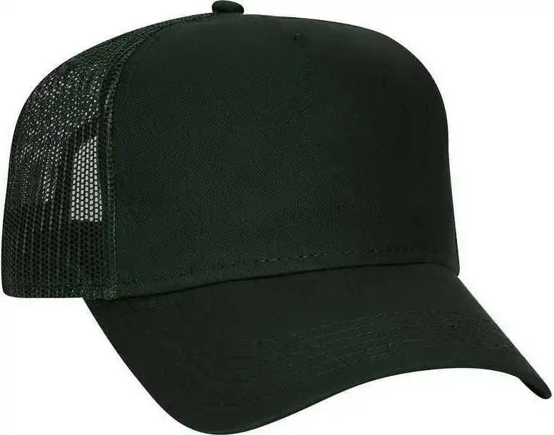Otto 102-664 Cotton Twill 5 Panel Low Profile Pro Style Mesh Back Cap - Dark Green - Forest / one Size Fits Most