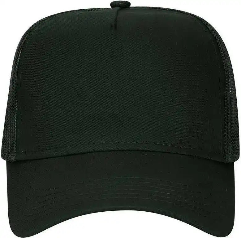 Otto 102-664 Cotton Twill 5 Panel Low Profile Pro Style Mesh Back Cap - Dark Green - Forest / one Size Fits Most