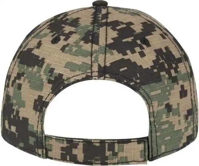 Otto 103-1178 Digital Camouflage 6 Panel Low Profile Baseball Cap - Black Dark Green Darkkhaki - Forest / one Size Fits