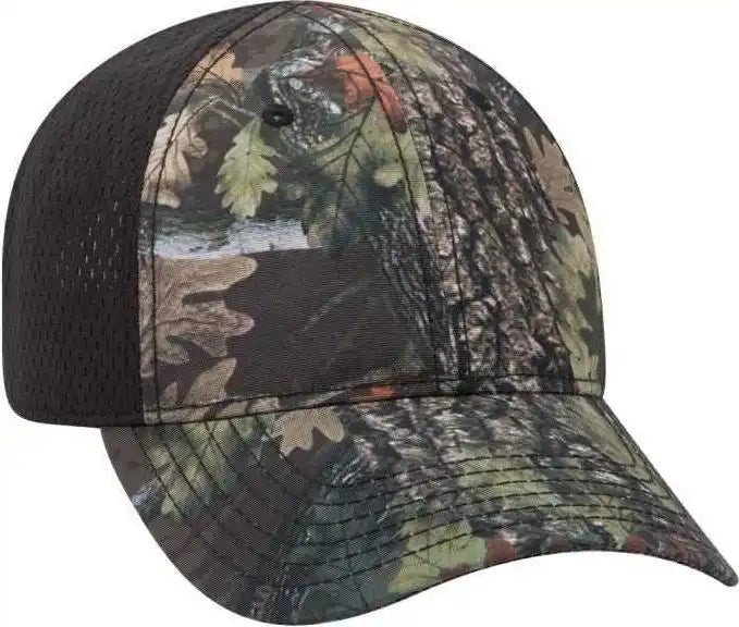 Otto 103-1243 6 Panel Low Profile Polyester Canvas Pro Mesh Back Cap - Dark Brown Black - one Size Fits Most