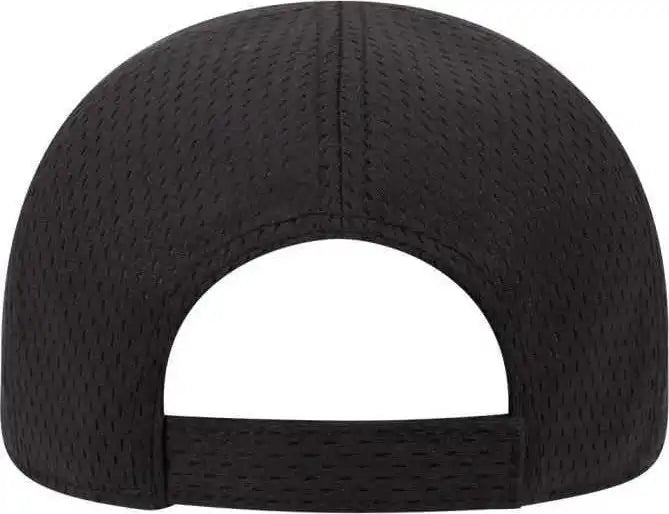 Otto 103-1243 6 Panel Low Profile Polyester Canvas Pro Mesh Back Cap - Dark Brown Black - one Size Fits Most