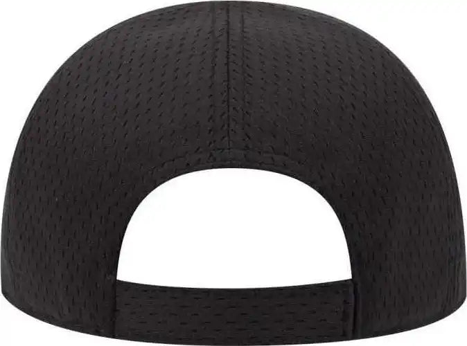 Otto 103-1243 6 Panel Low Profile Polyester Canvas Pro Mesh Back Cap - Dark Khaki Black - one Size Fits Most