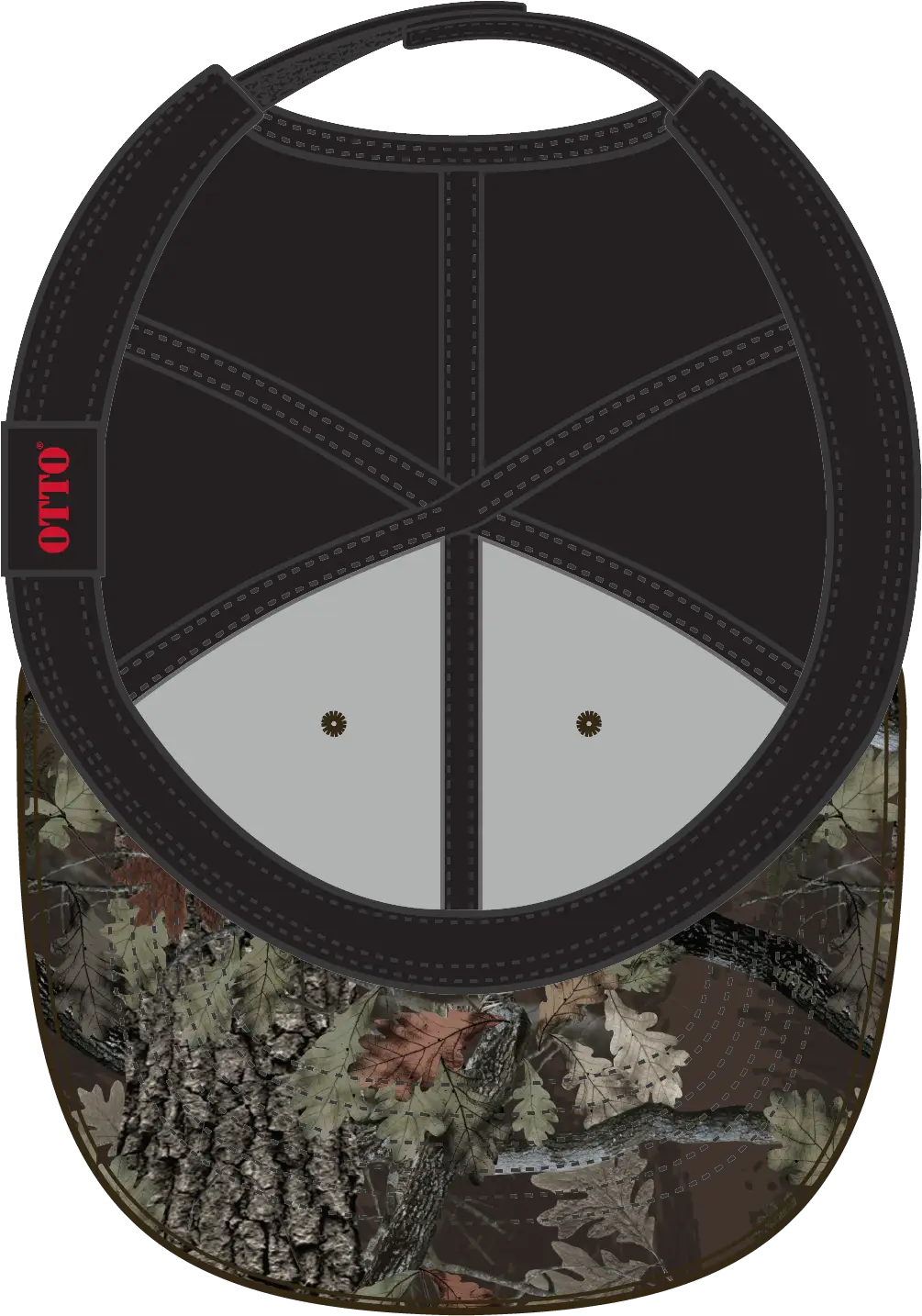 Otto 103-1243 Camouflage 6 Panel Low Profile Baseball Cap - D. Brn/blk - 1/2’’ - 7 5/8’’