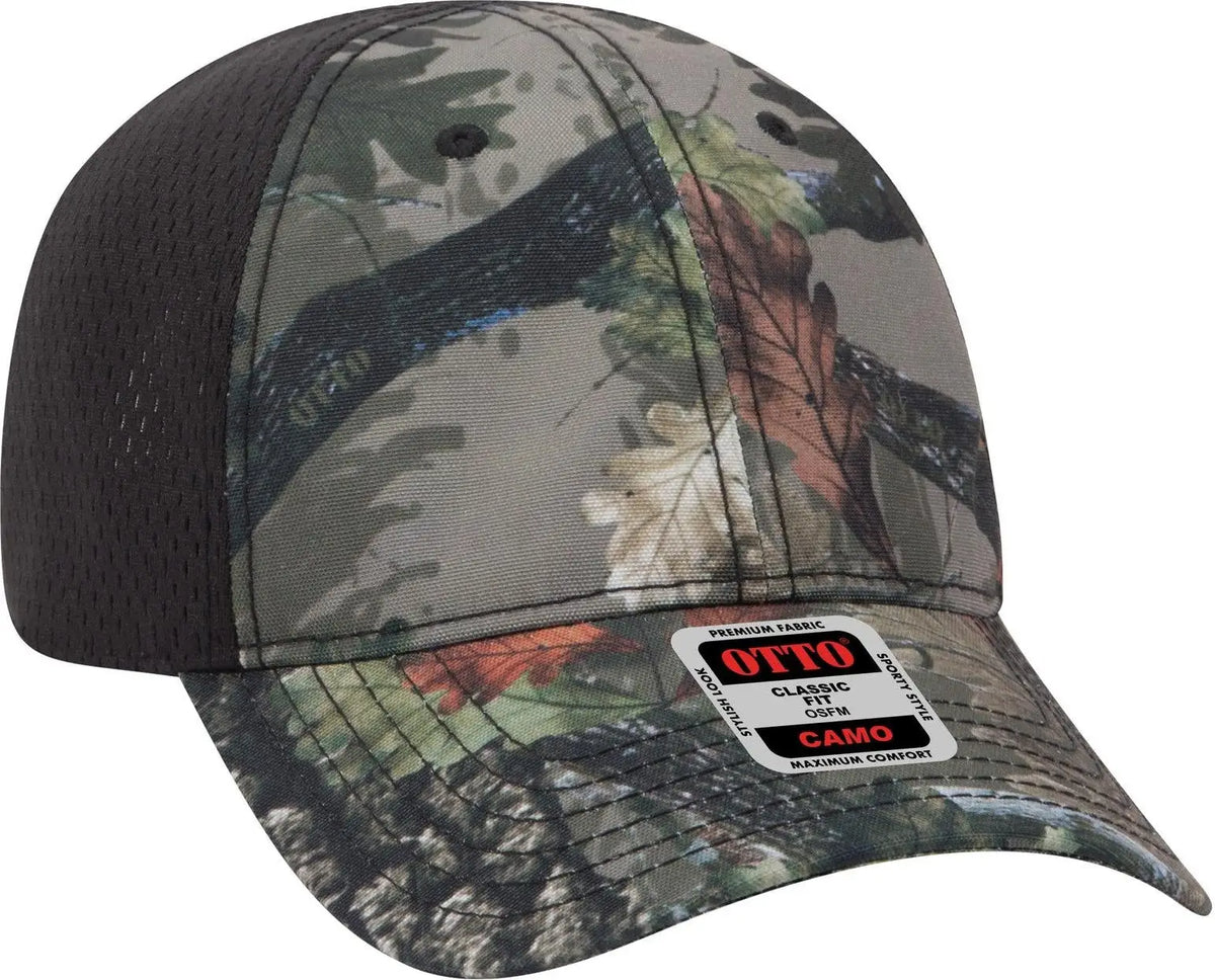 Otto 103-1243 Camouflage 6 Panel Low Profile Baseball Cap - D. Kha/blk - 1/2’’ - 7 5/8’’