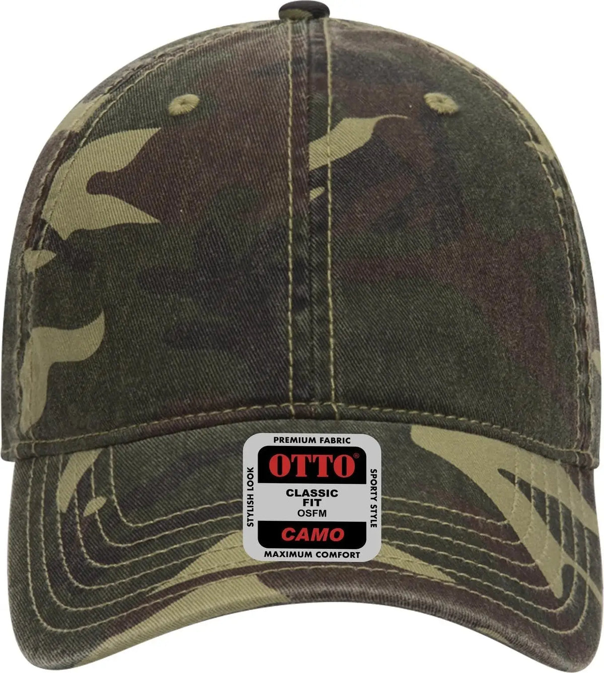 Otto 103-713 Camouflage 6 Panel Low Profile Baseball Cap - Camo 001 - 1/2’’ - 7 5/8’’