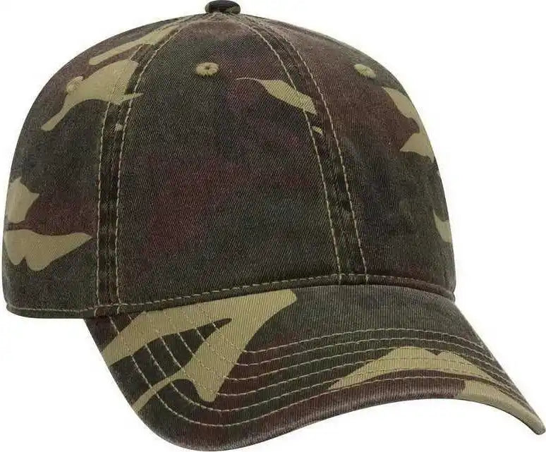 Otto 103-713 Camouflage Garment Washed Cotton Twill Low Profile Pro Style Cap - Camo 001 - Multi-colored / one Size