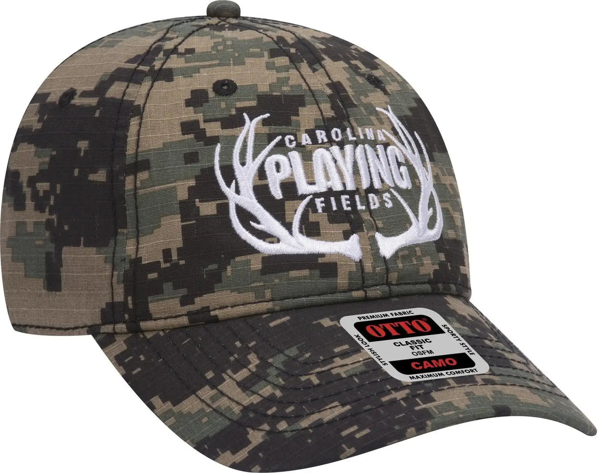 Otto 103-713 Digital Camouflage 6 Panel Low Profile Baseball Cap - Blk/dk.grn/dk.kha - 1/2’’ - 7 5/8’’