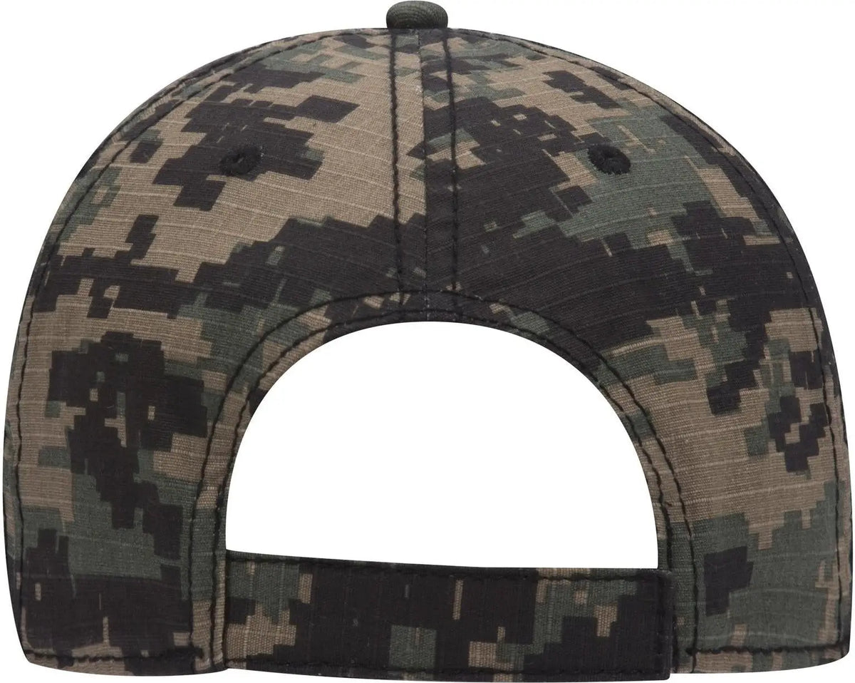 Otto 103-713 Digital Camouflage 6 Panel Low Profile Baseball Cap - Blk/dk.grn/dk.kha - 1/2’’ - 7 5/8’’