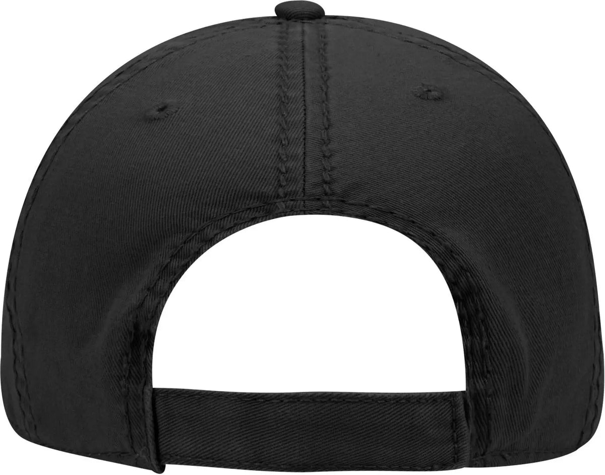 Otto 104-1018 6 Panel Low Profile Dad Cap - Black - 1/2’’ - 7 5/8’’