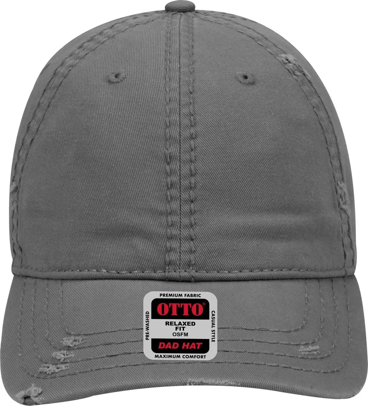 Otto 104-1018 6 Panel Low Profile Dad Cap - Char. Gray - 1/2’’ - 7 5/8’’