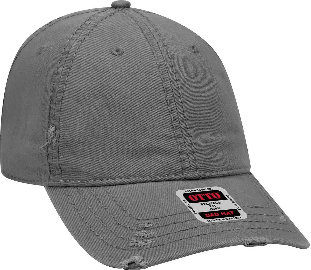 Otto 104-1018 6 Panel Low Profile Dad Cap - Char. Gray - 1/2’’ - 7 5/8’’