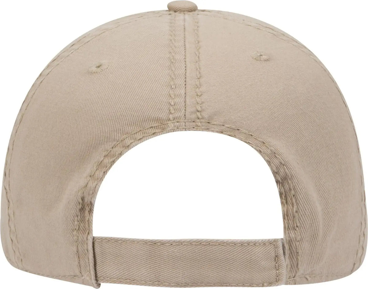 Otto 104-1018 6 Panel Low Profile Dad Cap - Khaki - 1/2’’ - 7 5/8’’