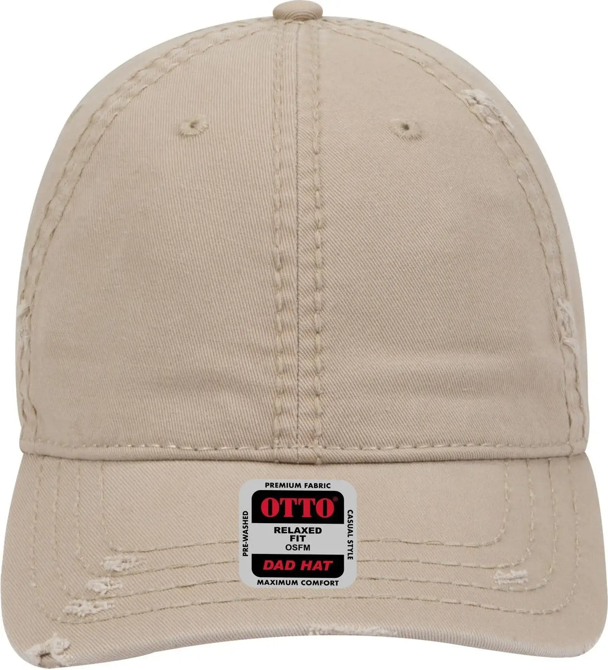 Otto 104-1018 6 Panel Low Profile Dad Cap - Khaki