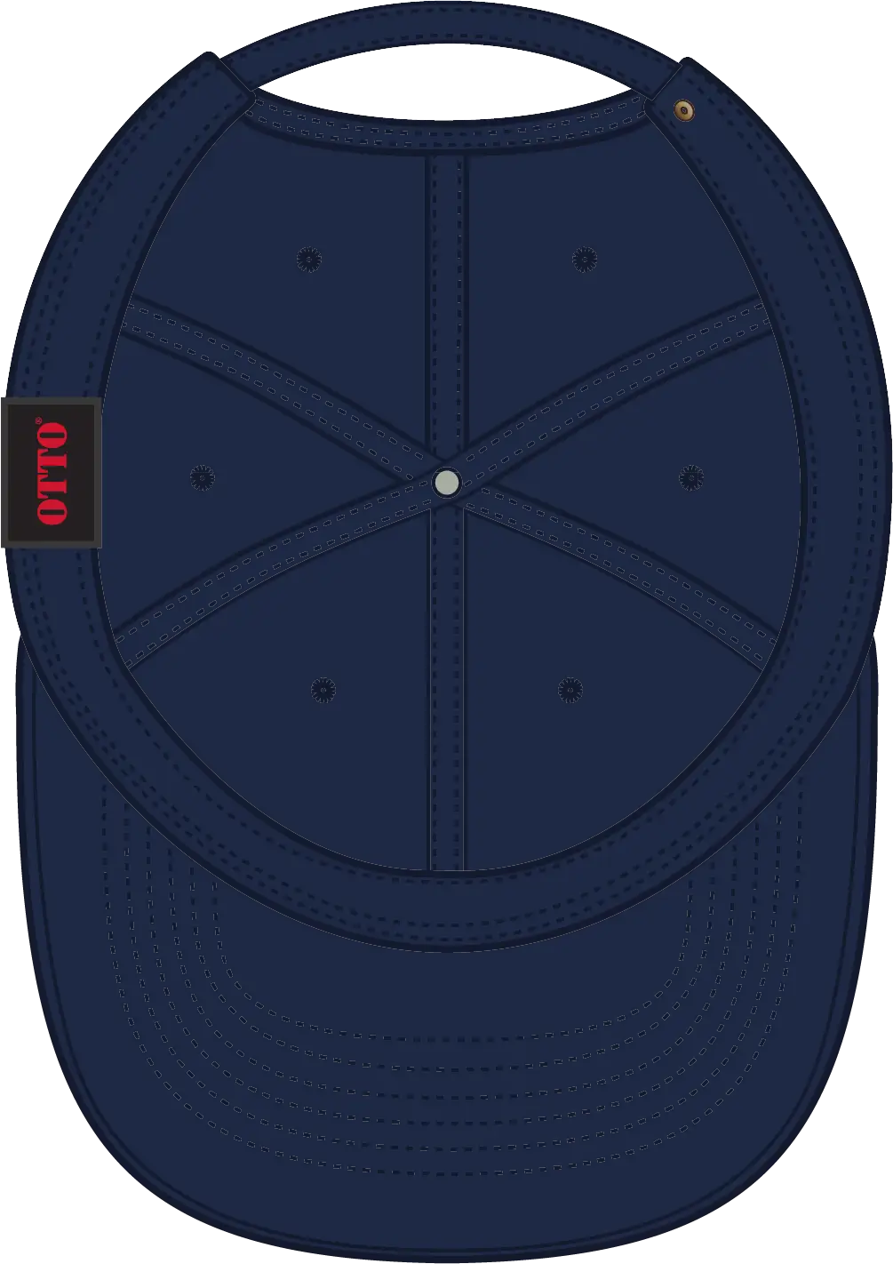 Otto 104-1250 6 Panel Low Profile Dad Cap - Navy - 1/2’’ - 7 5/8’’