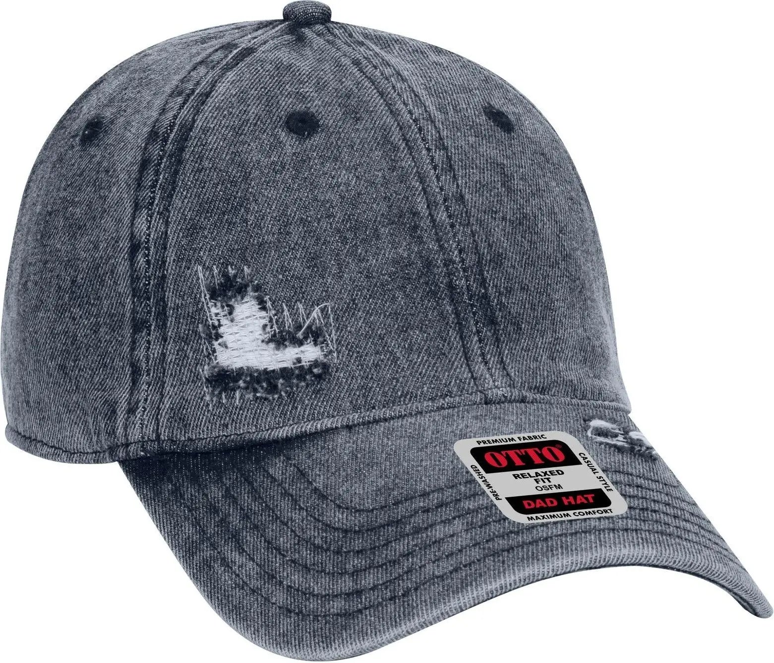 Otto 104-1250 6 Panel Low Profile Dad Cap - Navy - 1/2’’ - 7 5/8’’