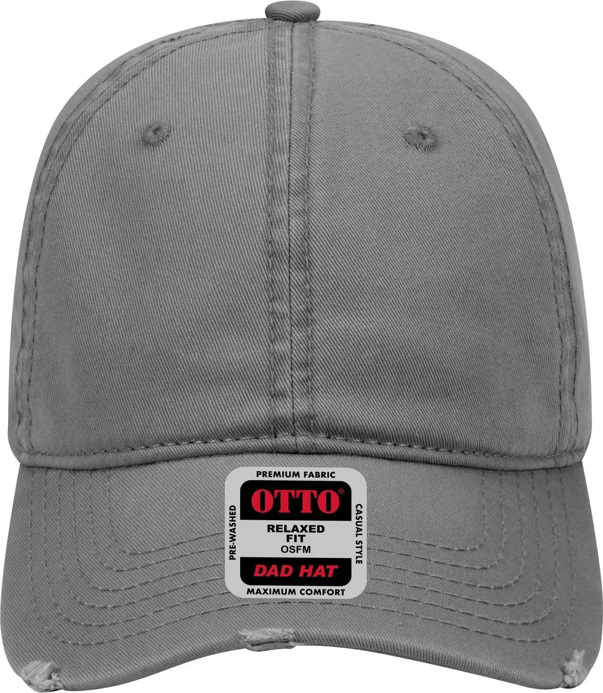 Otto 104-764 6 Panel Low Profile Dad Cap - Char. Gray - 1/2’’ - 7 5/8’’