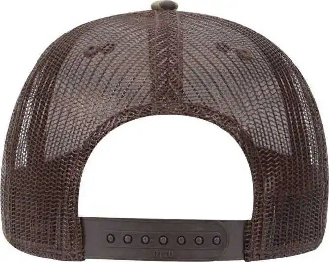 Otto 105-1247 6 Panel Low Profile Syle Camouflage Cotton Twill Mesh Back Cap - Camo Brownmesh - Brown / one Size Fits