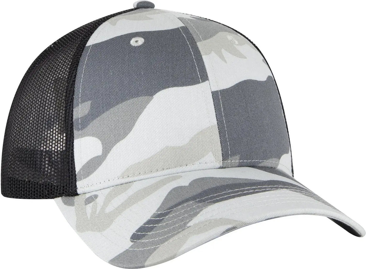Otto 105-1247 Camouflage 6 Panel Low Profile Mesh Back Trucker Cap - St.gry/gry/blk - 1/2’’ - 7 5/8’’