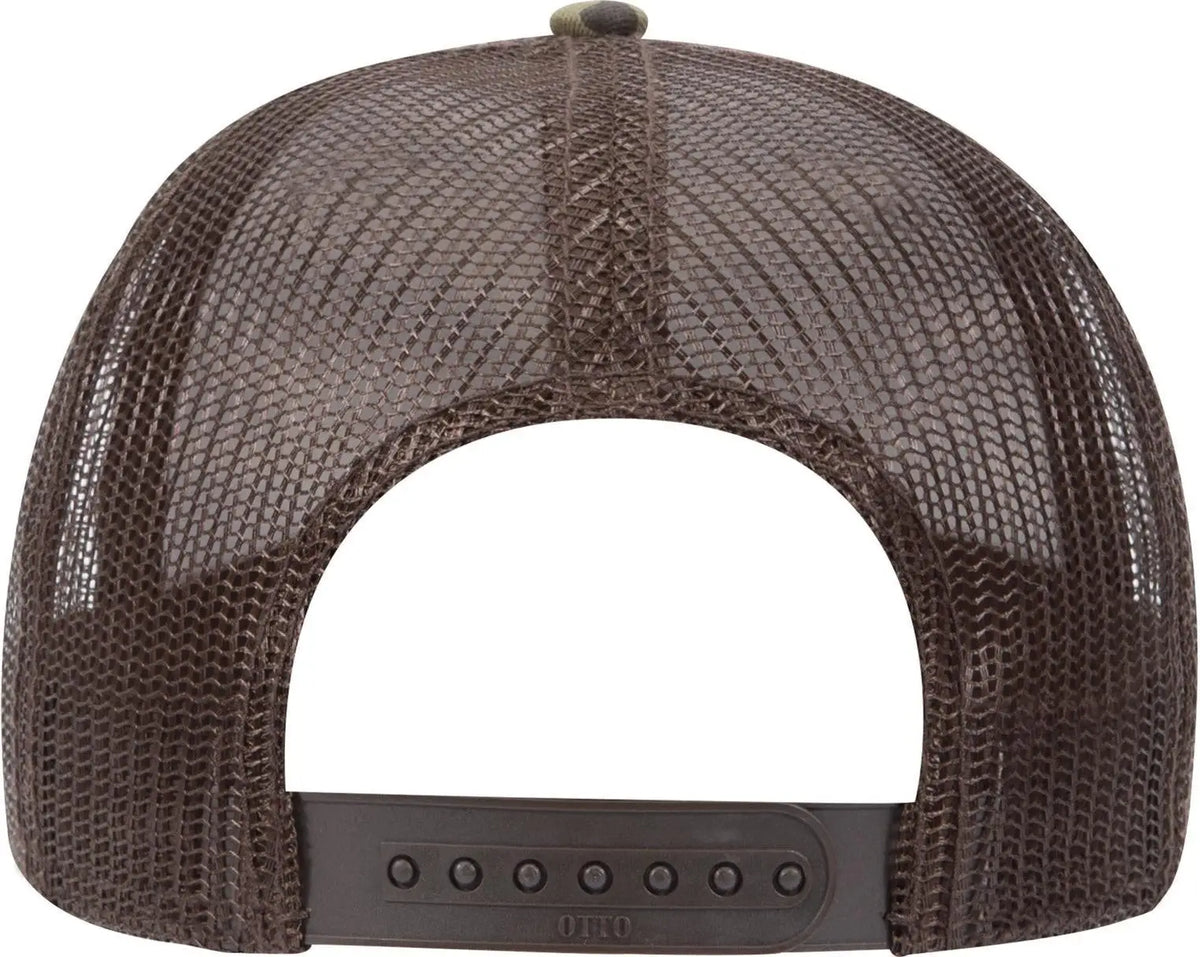 Otto 105-1247 Camouflage 6 Panel Low Profile Mesh Back Trucker Cap - Camo/brownmesh - 1/2’’ - 7 5/8’’