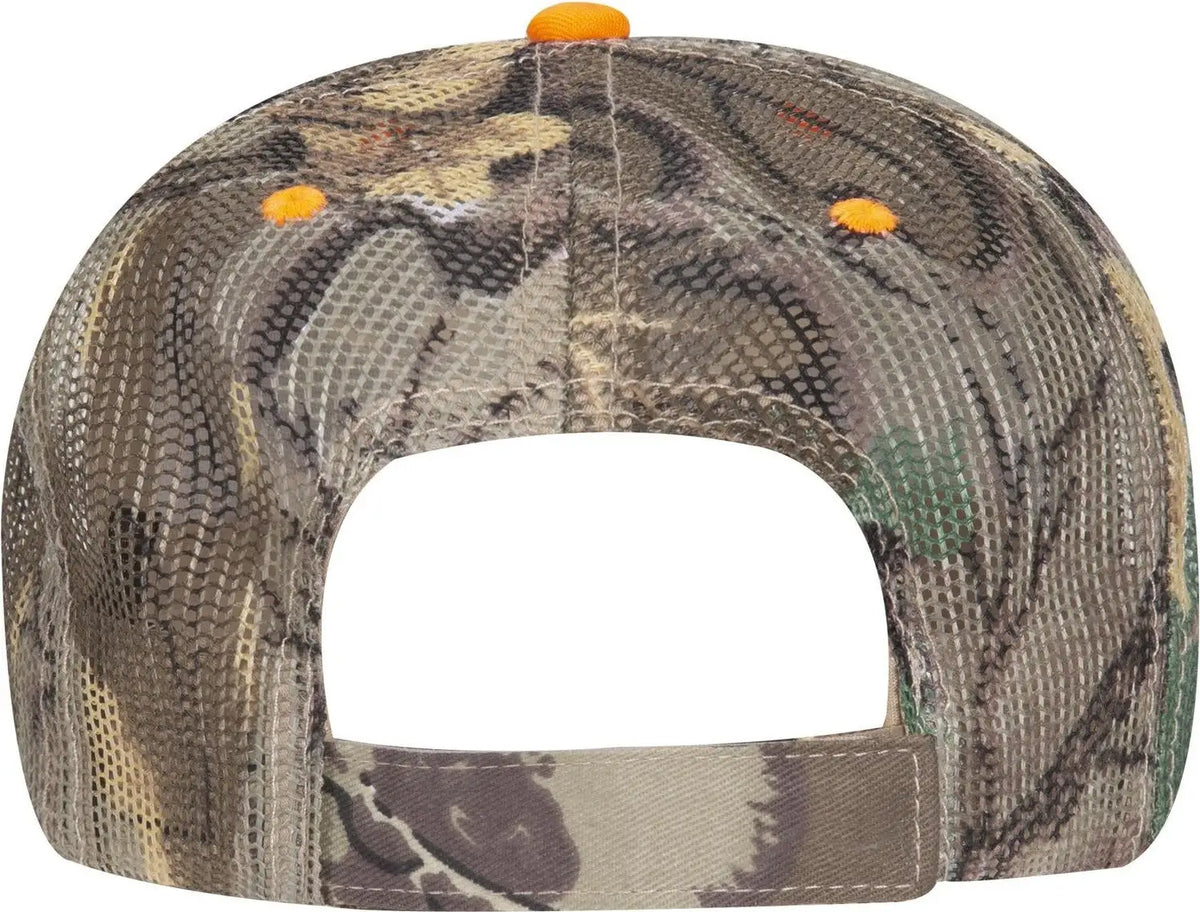 Otto 106-752 Camouflage 6 Panel Low Profile Mesh Back Trucker Cap - Kha/brn/lt.ol.grn - 1/2’’ - 7 5/8’’