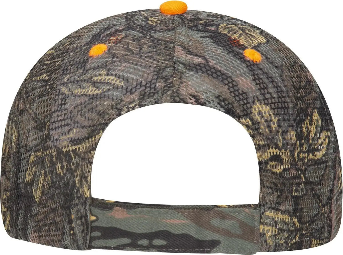 Otto 106-752 Camouflage 6 Panel Low Profile Mesh Back Trucker Cap - Dk.grn/kha/brn - 1/2’’ - 7 5/8’’