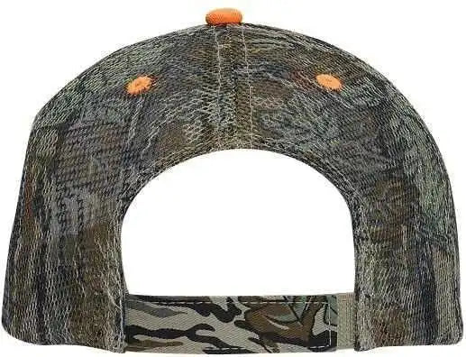 Otto 106-752 Camouflage 6 Panel Low Profile Mesh Back Trucker Cap - Dark Green Khaki Brown - Forest / one Size Fits Most