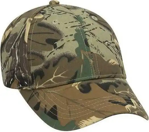 Otto 108-757 Camouflage Youth 6 Panel Low Profile Baseball Cap - Khaki Brown Light Olive Green