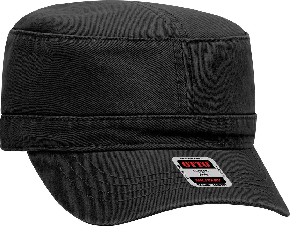 Otto 109-791 Military Cap - Black - 6 1/2’’ - 7 5/8’’