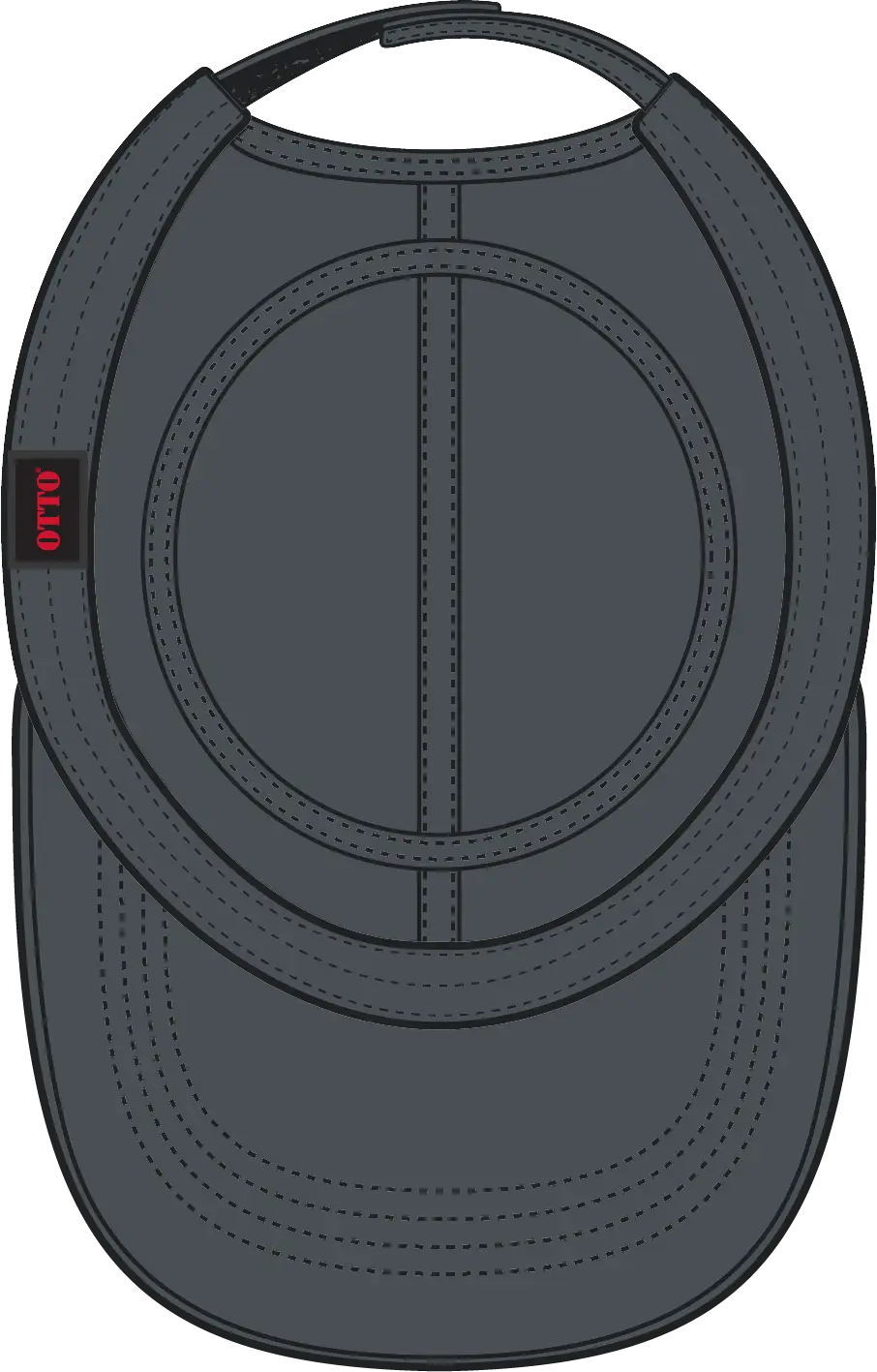 Otto 109-791 Military Cap - Char. Gray - 6 1/2’’ - 7 5/8’’