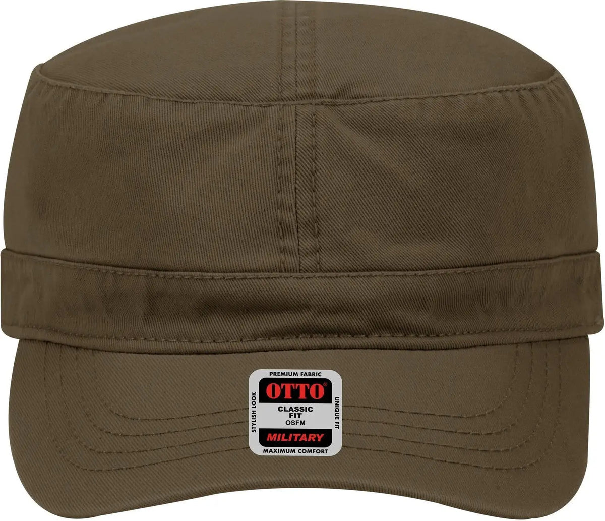 Otto 109-791 Military Cap - Dk. Brown - 6 1/2’’ - 7 5/8’’