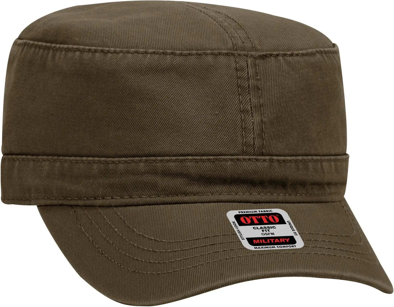 Otto 109-791 Military Cap - Dk. Brown