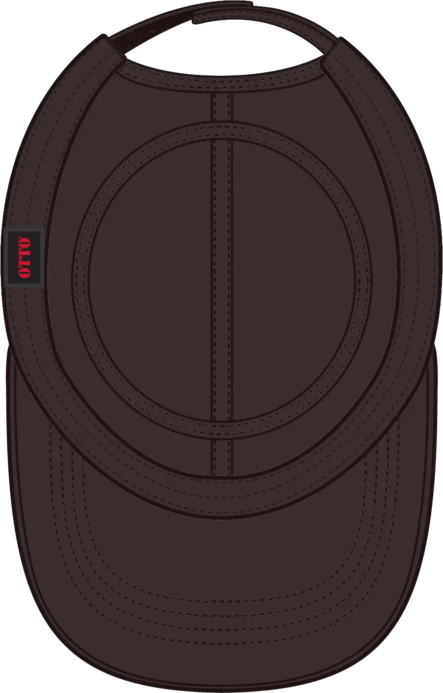 Otto 109-791 Military Cap - Dk. Brown