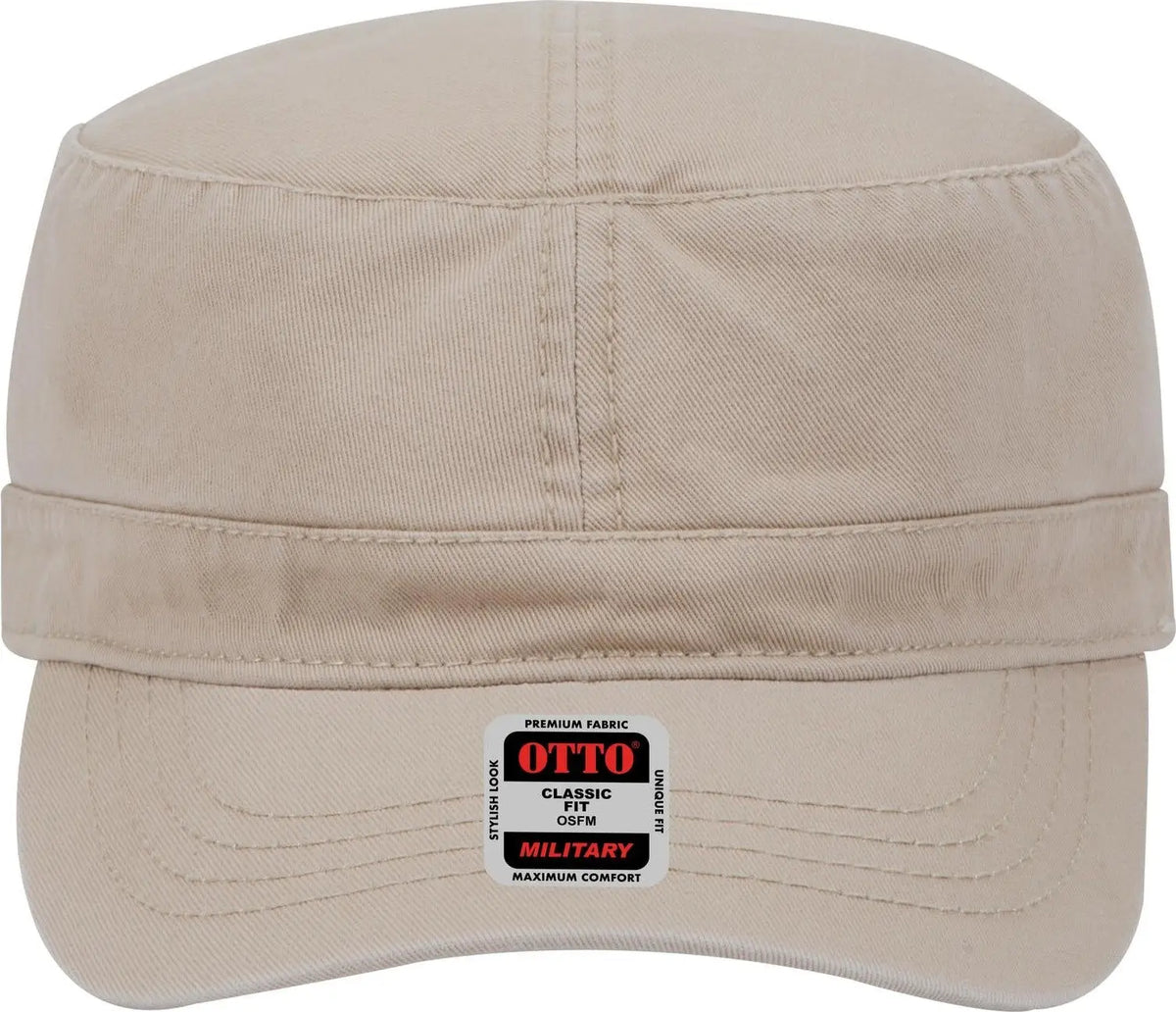 Otto 109-791 Military Cap - Dk. Khaki - 6 1/2’’ - 7 5/8’’