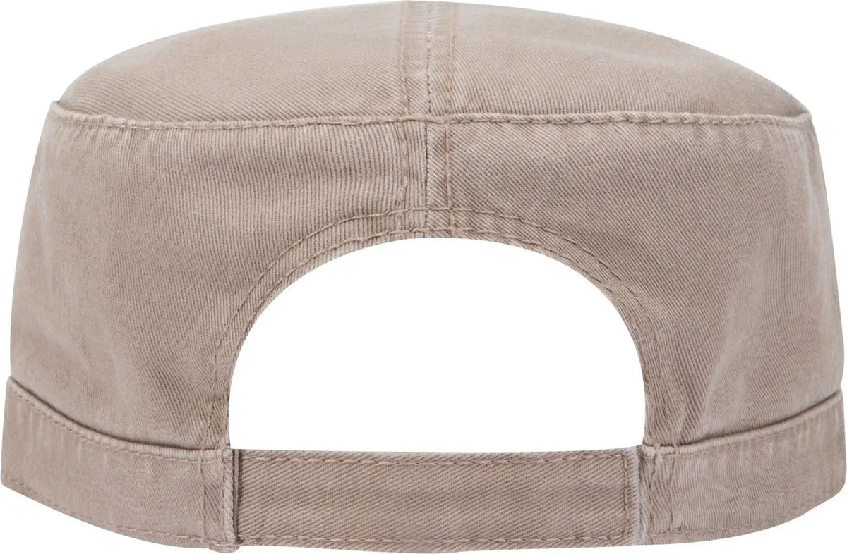 Otto 109-791 Military Cap - Dk. Khaki - 6 1/2’’ - 7 5/8’’
