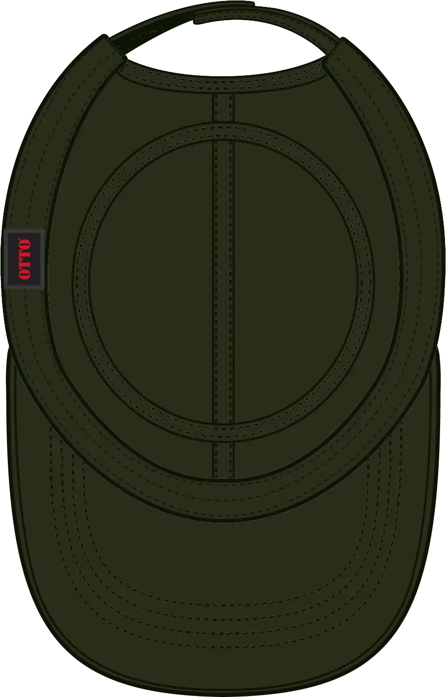 Otto 109-791 Military Cap - Dk. Ol. Green - 6 1/2’’ - 7 5/8’’