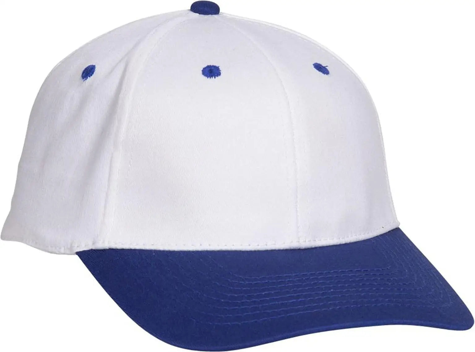 Otto 11-018 ?Otto Flex’ Fitted 6 Panel Low Profile Baseball Cap - Ryl/wht - 7’’ - 7 1/4’’