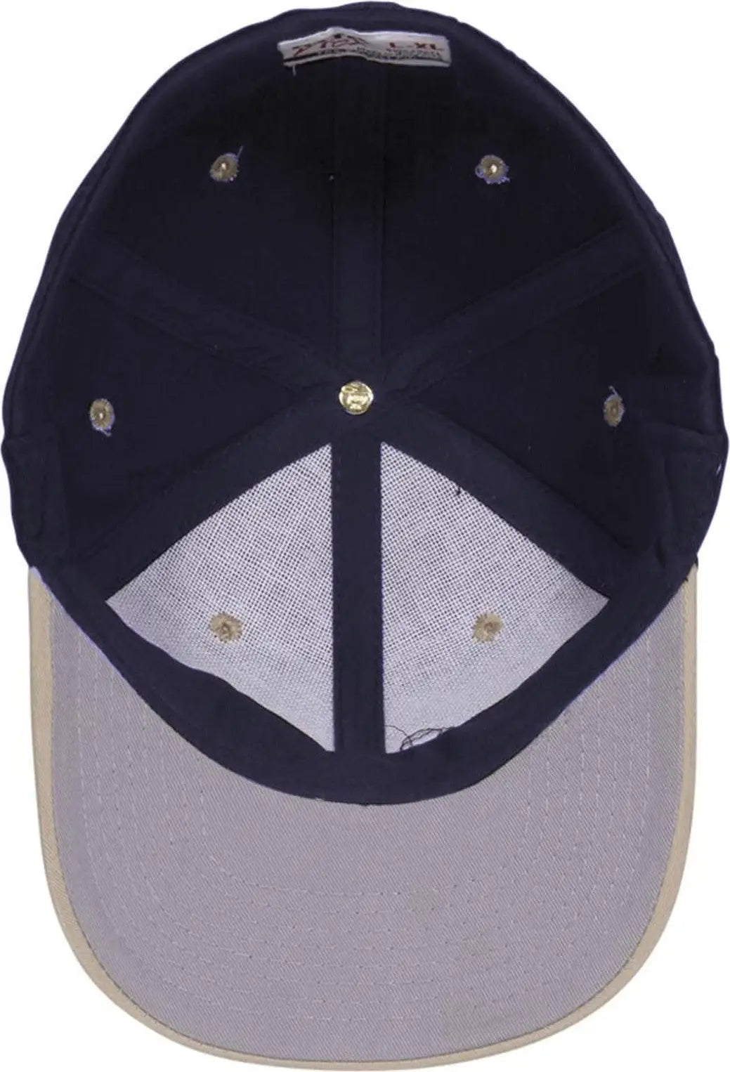 Otto 11-018 ?Otto Flex’ Fitted 6 Panel Low Profile Baseball Cap - Kha/nvy