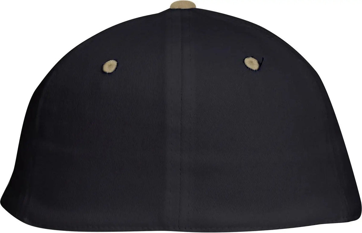 Otto 11-018 ?Otto Flex’ Fitted 6 Panel Low Profile Baseball Cap - Kha/blk - 7’’ - 7 1/4’’