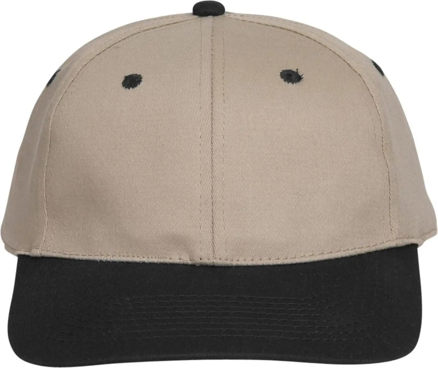 Otto 11-018 ?Otto Flex’ Fitted 6 Panel Low Profile Baseball Cap - Blk/kha - 7’’ - 7 1/4’’