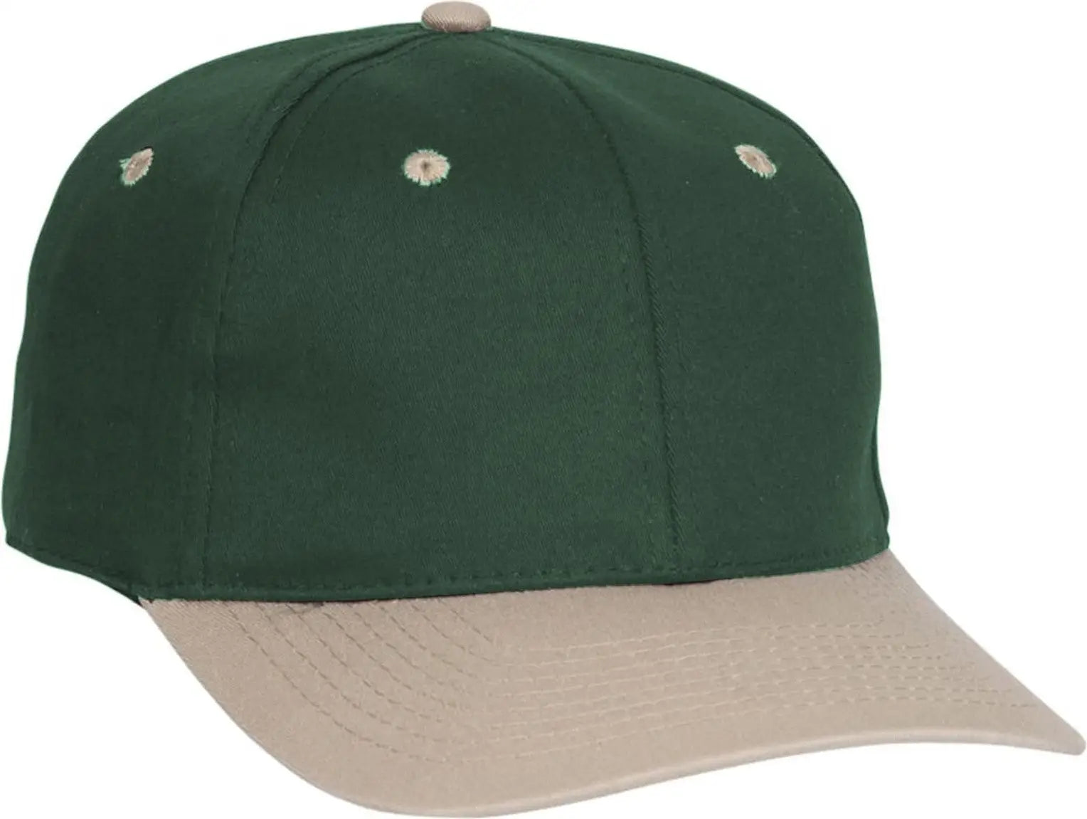 Otto 11-018 ?Otto Flex’ Fitted 6 Panel Low Profile Baseball Cap - Kha/dk.grn