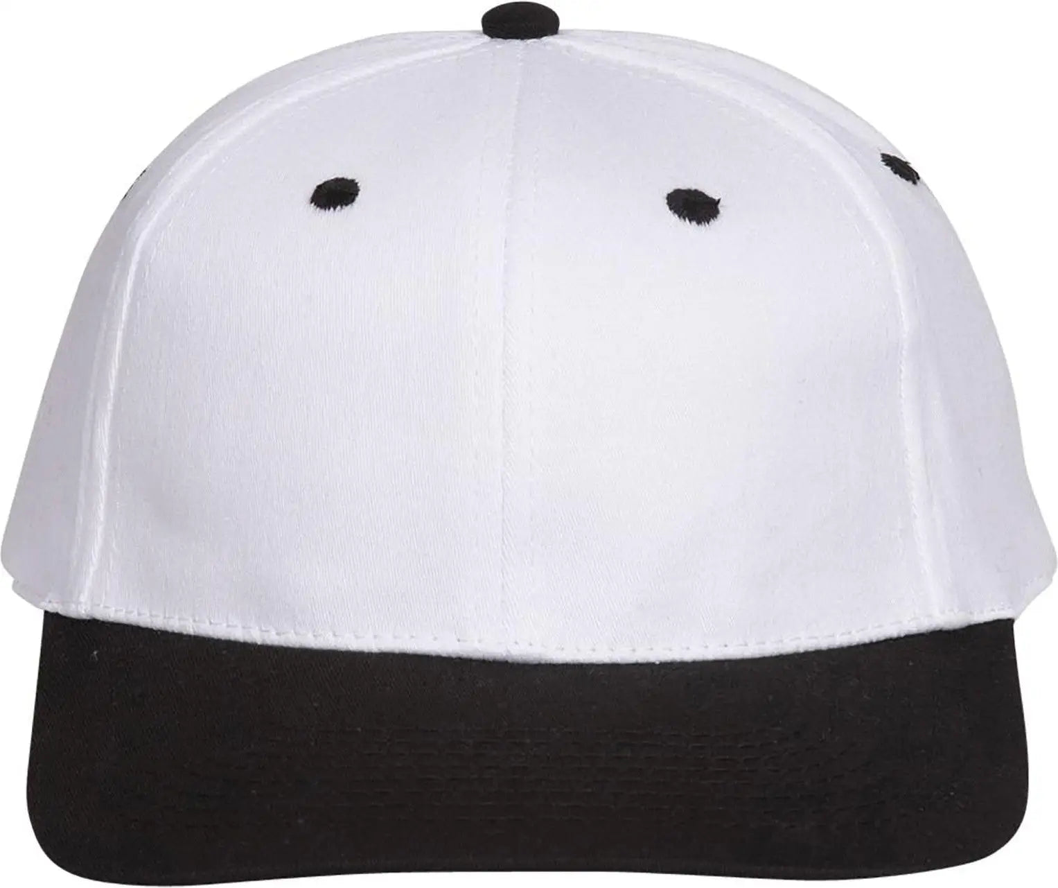 Otto 11-018 ?Otto Flex’ Fitted 6 Panel Low Profile Baseball Cap - Blk/wht - 7’’ - 7 1/4’’