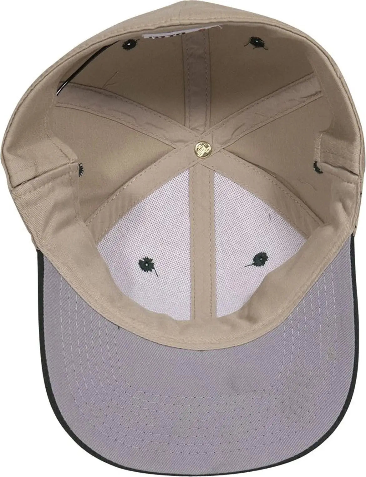 Otto 11-018 ?Otto Flex’ Fitted 6 Panel Low Profile Baseball Cap - Dk.grn/kha - 7’’ - 7 1/4’’
