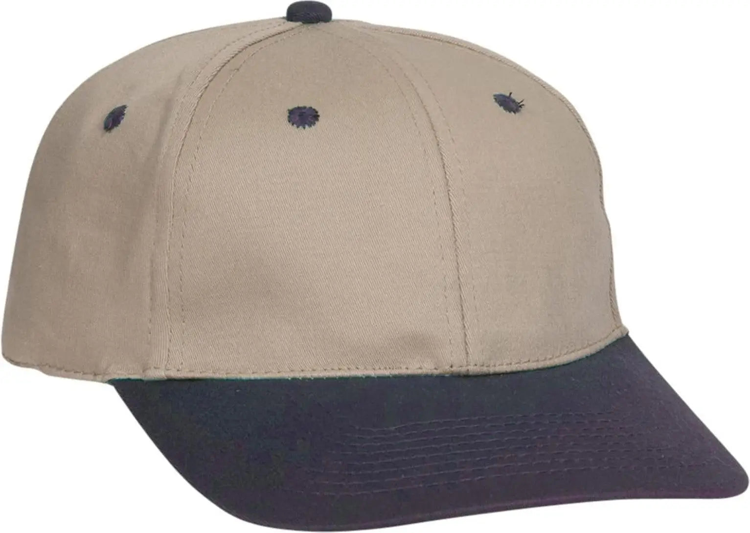 Otto 11-018 ?Otto Flex’ Fitted 6 Panel Low Profile Baseball Cap - Nvy/kha - 7’’ - 7 1/4’’