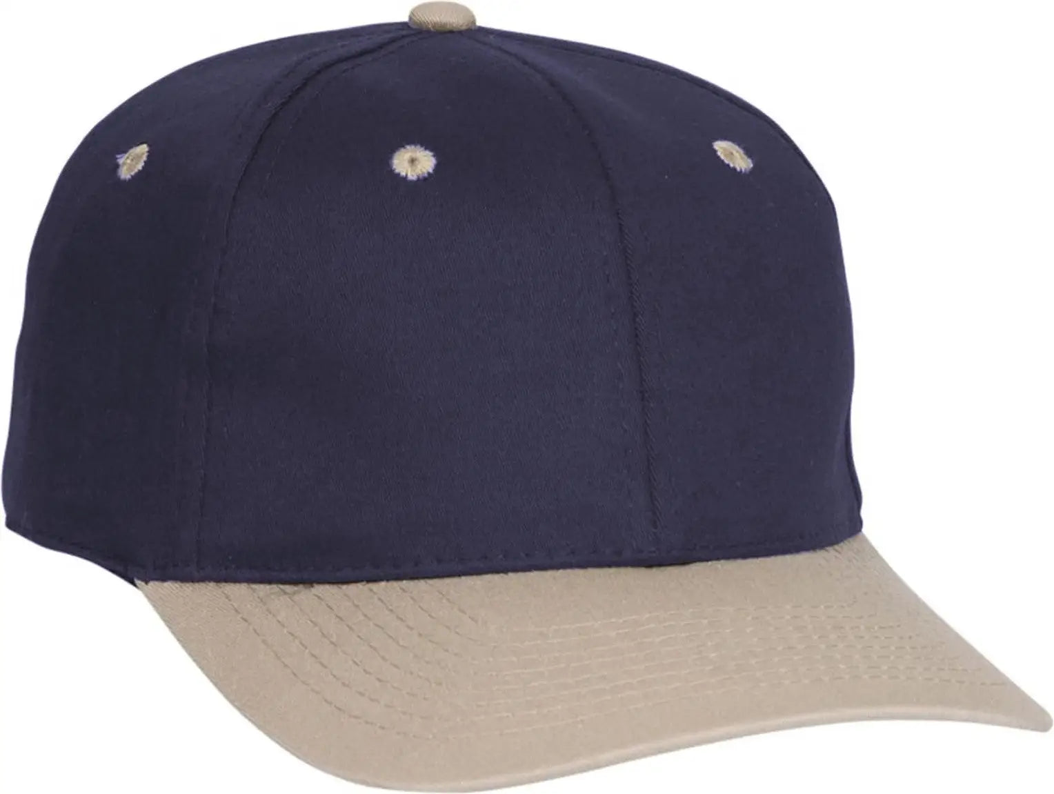 Otto 11-018 ?Otto Flex’ Fitted 6 Panel Low Profile Baseball Cap - Kha/nvy